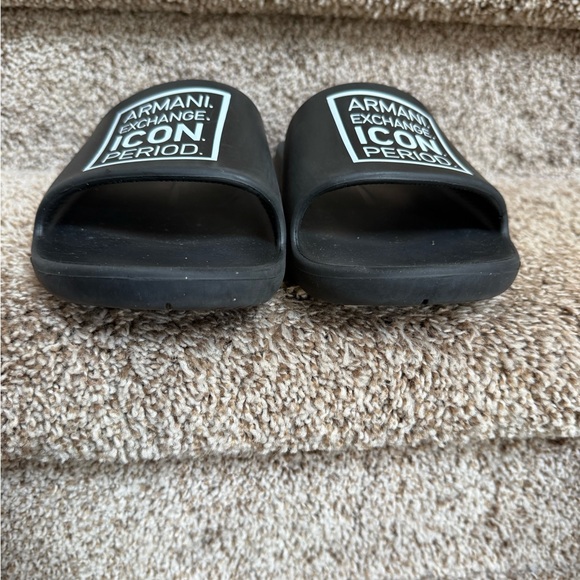 Armani Exchange Black Logo Slide Sandals main image 10